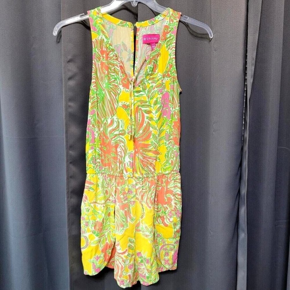 Lilly Pulitzer For Target Happy Place Challis Romper Women's Size XS Floral